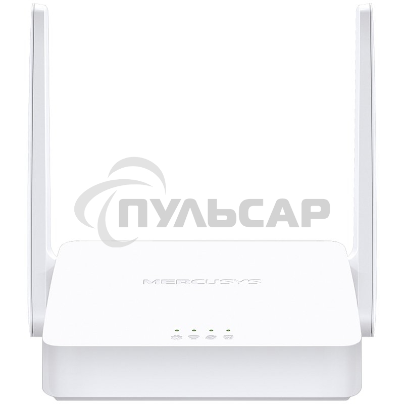 Роутер Mercusys 300Mbps Multi-Mode Wireless N Router, 2× Fixed External Antennas, 2× 10/100 Mbps LAN Ports, 1× 10/100 Mbps WAN Port, FEATURE: Access Point Mode, WPS/Reset Button, IPTV, IPv6, Beamforming, MU-MIMO, Parental Controls, Guest Network