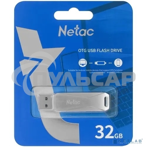 Флешка USB Netac U782C NT03U782C-032G-30PN dual USB 3.0+TypeC 32Gb, retail version