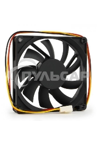 Вентилятор для корпуса Gembird D8015SM-3 черный, 80 мм, 2600 об/мин, 27 дБ, 3 pin