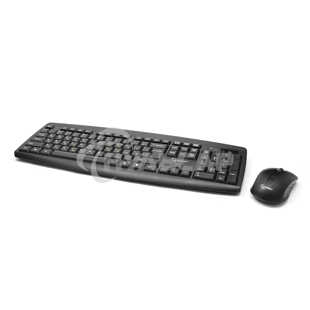 Комплект клавиатура + мышь Gembird KBS-8000 черный USB беспров. 2.4ГГц/10м, 1600DPI, мини-приемник