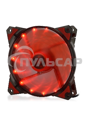 Вентилятор для корпуса Crown CMCF-12025S-1220 черный/красный, 120 мм, 1650 об/мин, 28 дБ, 3 pin