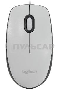 Мышь проводная Logitech M100 белый, 1000 dpi, USB, кнопки - 3