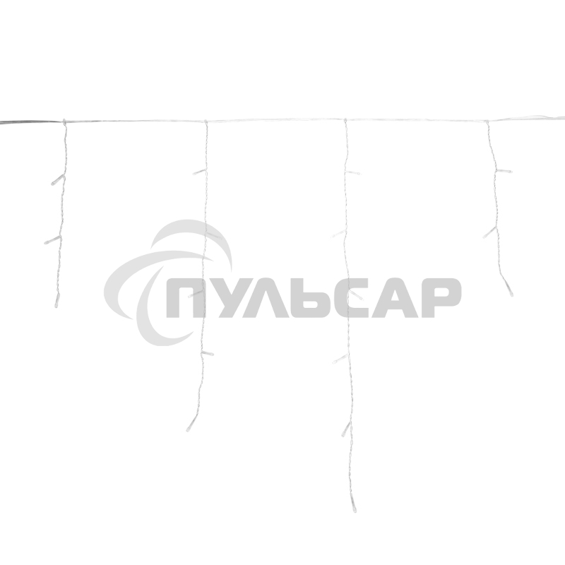 Гирлянда светодиодная Neon-night Айсикл (бахрома) 5х0,6м, с эффектом мерцания, прозрачный провод, IP44, 230В, диоды БЕЛЫЕ, 112 LED
