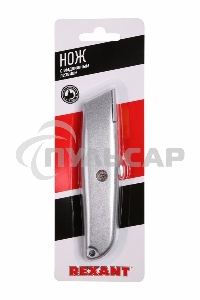 Нож с трапециевидным выдвижным лезвием Rexant