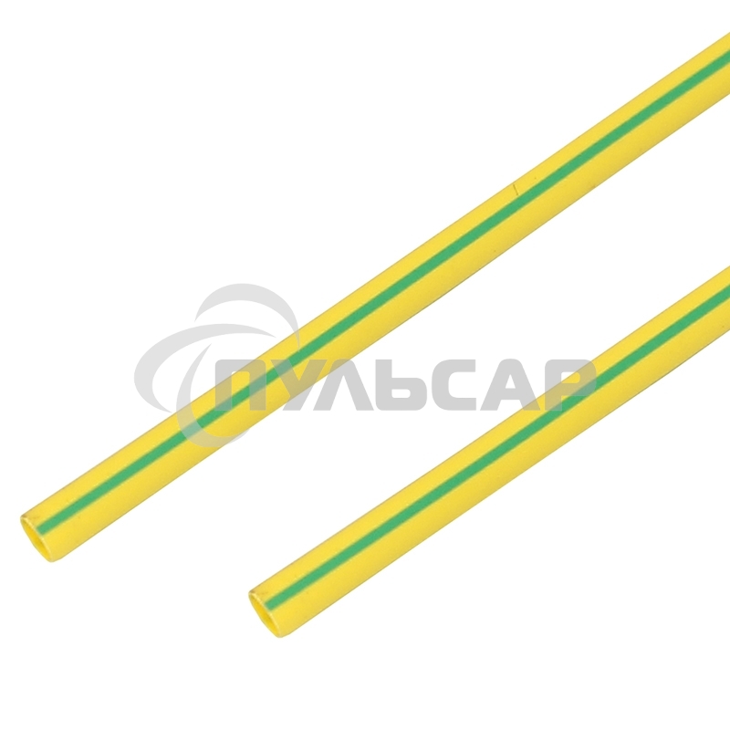 Термоусадочная трубка 60/30 мм, желто-зеленая, упаковка 10 шт. по 1 м PROconnect