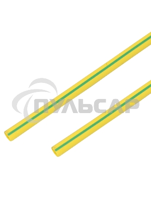 Термоусадочная трубка 60/30 мм, желто-зеленая, упаковка 10 шт. по 1 м PROconnect