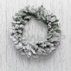 Заснеженный еловый венок Neon-night Ø 60 см, ПВХ