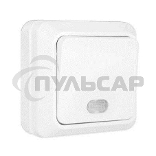 Выключатель 1-кл. ОП Олимп 10А IP20 с индик.белый Universal О0121 Выключатель 1-кл. ОП Олимп 10А IP20 с индик.белый Universal О0121