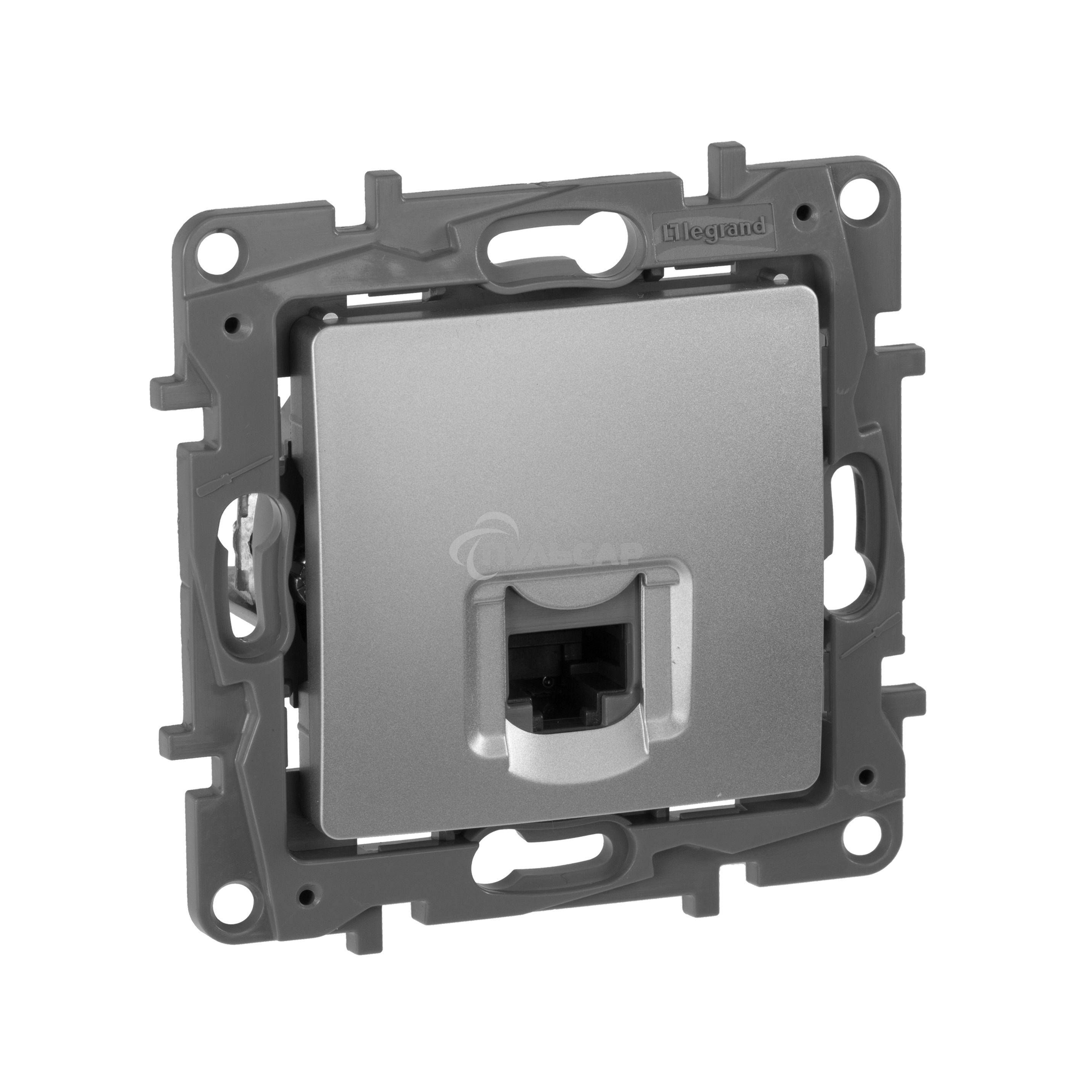 Информационная розетка RJ 45, категория 5e, UTP, Etika, алюминий