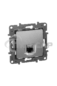 Информационная розетка RJ 45, категория 5e, UTP, Etika, алюминий