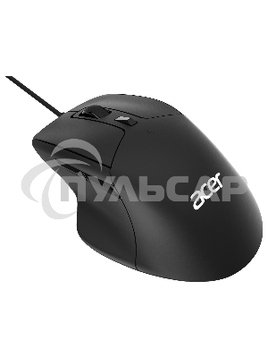 Мышь проводная Acer OMW130 черный, 3600 dpi, USB, кнопки - 6