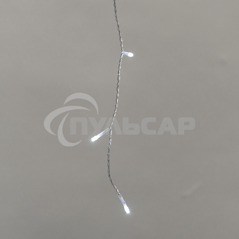 Гирлянда светодиодная Neon-night Айсикл (бахрома) 5х0,6м, с эффектом мерцания, прозрачный провод, IP44, 230В, диоды БЕЛЫЕ, 112 LED