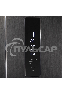 Холодильник Maunfeld MFF177NFSB черный глянц. двухкамерный 263/170л морозилка сбоку, No Frost, Side by Side