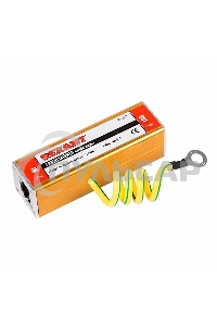 Грозозащита информационного кабеля, (гнездо 8Р8С (Rj-45) - гнездо 8Р8С (Rj-45)) Rexant (в упак. 1шт.) Rexant