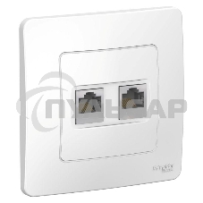 Розетка компьютерная 2-м СП BLANCA RJ45 кат.5e бел. SchE BLNIS045451