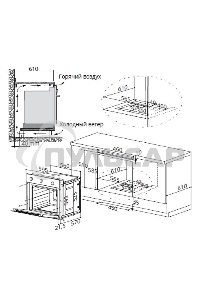 Шкаф духовой газовый Maunfeld EOGC604B, встраиваемый