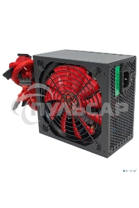 Блок питания Ginzzu PC500 (Red), 500Вт 80 PLUS, 140мм, черный