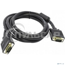 Кабель монитор - SVGA card (15M -15M) 5м 2 фильтра ExeGate позолоченные контакты, экранирование