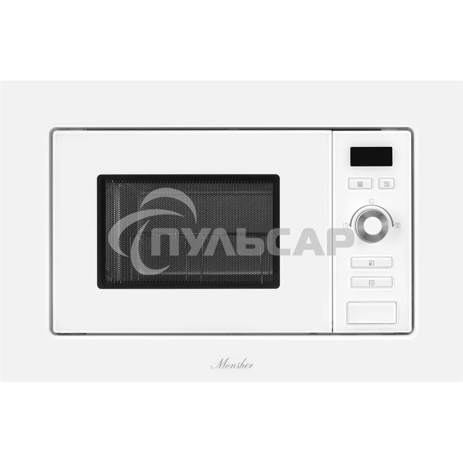 Микроволновая печь встраиваемая MONSHER 201 W 20 л, 800-1250 Вт, гриль, 8 программ, белый