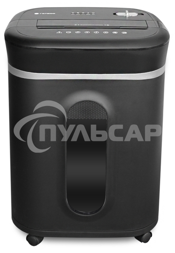 Шредер ГЕЛЕОС УМ28-4, DIN P-4 (4 ур-нь секр.), фрагмент 3,9х30мм, 19-21 лист (70г/м2), CD/пл.карты/скрепки/скобы, 28 литров