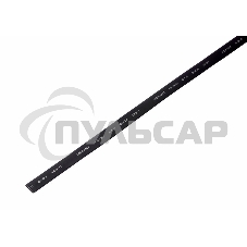 Термоусаживаемая трубка Rexant 7,0/3,5 мм, черная, упаковка 50 шт. по 1 м