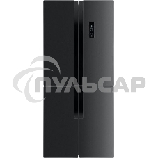 Холодильник Maunfeld MFF181NFSB черная сталь трехкамерный 320/154л морозилка снизу, Total No Frost, Side by Side