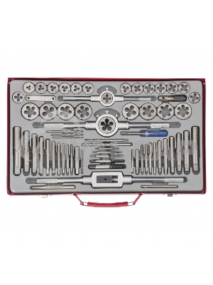 Набор метчиков и плашек Matrix М2-М20, 65 шт., метал. кейс