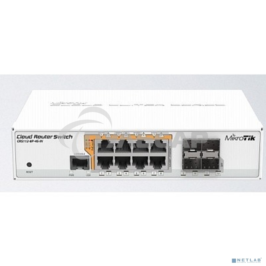 Маршрутизатор 8PORT 1000M 4SFP CRS112-8P-4S-IN MIKROTIK