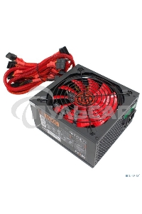 Блок питания Ginzzu PC500 (Red), 500Вт 80 PLUS, 140мм, черный