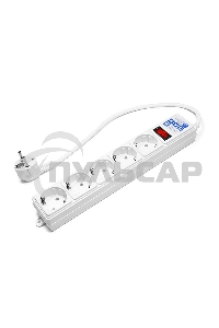 Сетевой фильтр Power Cube B 0,5 м 5 розеток (белый) 10А/2,2кВт