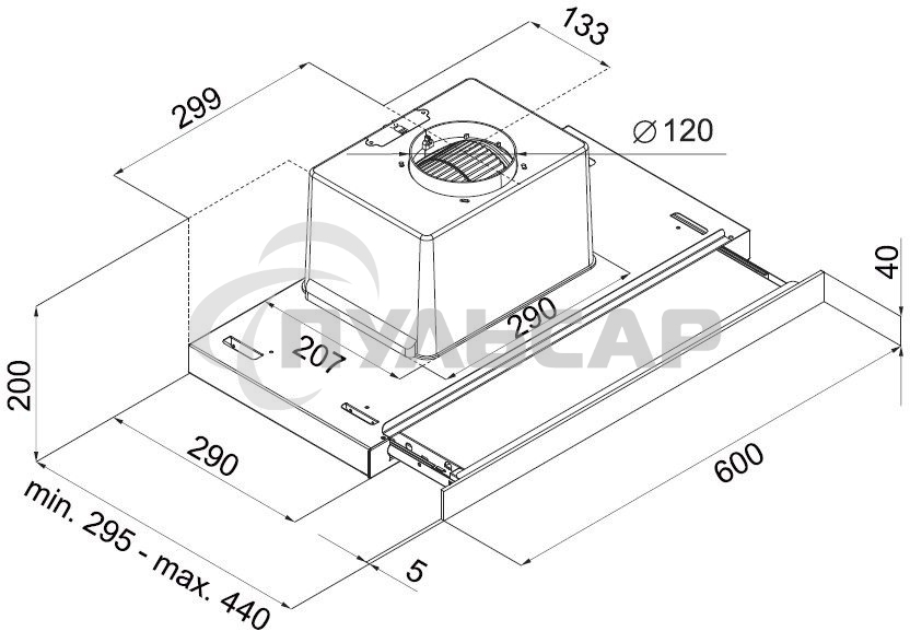 Вытяжка встраиваемая Maunfeld Ouse Touch Glass 60 белый, 60 см, 750 куб. м/ч, 48 дБ