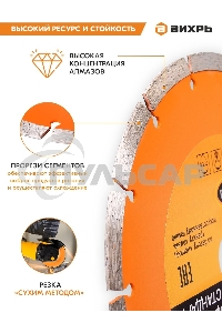 Диск алмазный отрезной сегментный СТАНДАРТ