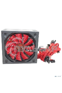 Блок питания Ginzzu PC500 (Red), 500Вт 80 PLUS, 140мм, черный