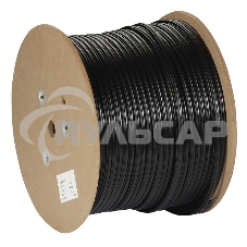 Кабель Exegate UTP 4 EX190974RUS пары кат.5e Exegate медь, внешн. прокладка, с тросом, катушка 305м, черный, PE