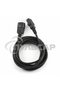 Кабель питания сист.блок-монитор Cablexpert PC-189-VDE-5M, 5м, C13-C14, VDE, 10А, Сечение провода: 0,75 мм2, черный, с заземлением