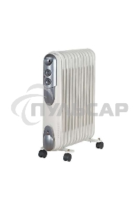 Обогреватель масляный Ресанта ОМПТ-12Н (12 секций) белый, 2500 Вт, 25 м2, термостат 67/3/5