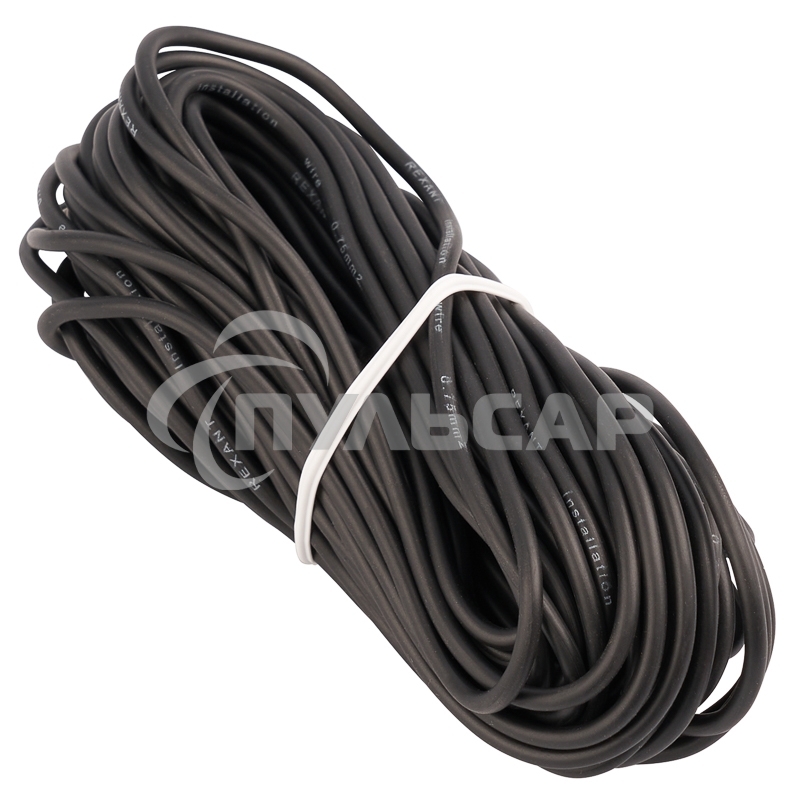 Провод автомобильный ПГВА/ПВАМ Rexant 1х0,75 мм черный, мини-бухта 10 метров