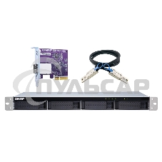 Полка расширения сетевого хранилища без дисков SMB QNAP TL-R400S SATA 6Gb/s JBOD storage enclosure, 4-tray 3,5