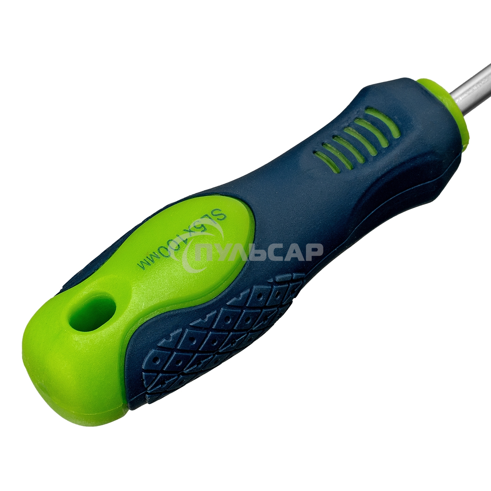 Отвертка, SL5,0 х 100 мм, CrV, 2-х компонентная рукоятка Сибртех