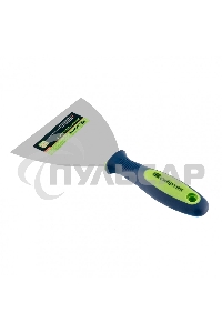 Шпательная лопатка из нержавеющей стали Сибртех 120 мм, 2-комп. ручка 85527