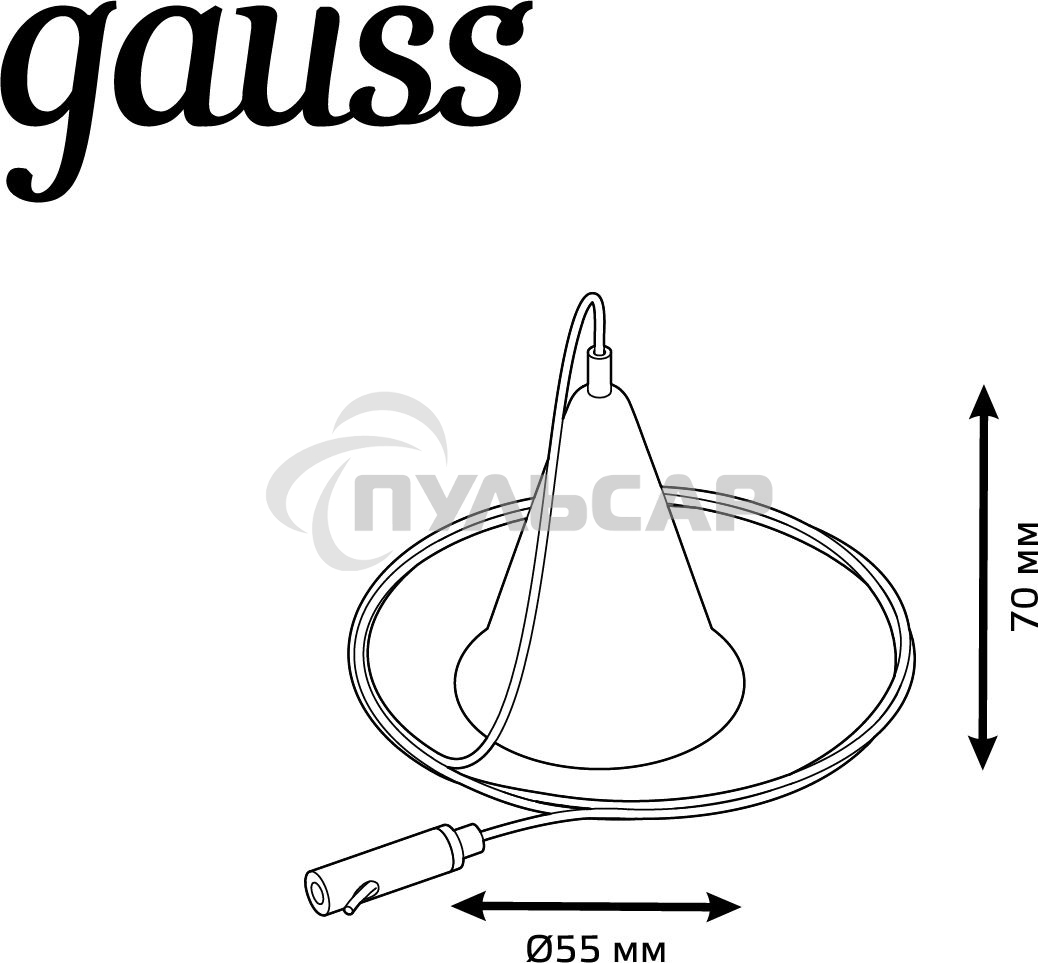 Комплект подвес. Gauss TR120 белый