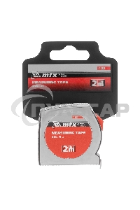 Рулетка Chrom, 2 м x 13 мм, хромированный корпус MTX