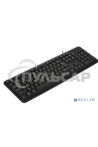 Клавиатура проводная Professional Standard LY-331L2-OEM (USB, полноразмерная, влагозащищенная, 104кл., Enter большой, длина кабеля 2,2м, черная, brown box)