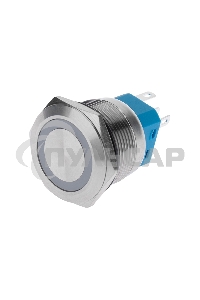 Кнопка антивандальная Ø 22 12 В Б/Фикс (5с) (ON)-OFF/(OFF)-ON подсв./зеленая Rexant