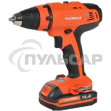 Дрель-шуруповерт Patriot BR 140Li, Аккумуляторная, 14,4В, 2 АКБ, Кейс