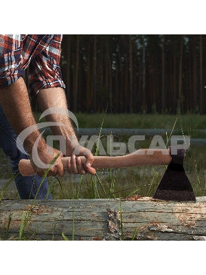 Топор кованный, в сборе, 890/1200 г, деревянное топорище, 500 мм, АО, (Ижевск) Россия