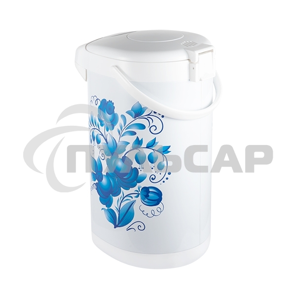 Термопот Blackton Bt TP533 ГжельОбщий объем 5л, Автоматическое поддержание температуры, Повторное кипячение, 3 способа подачи воды, Защита от включения без воды, Защита от перегрева, Блокировка крышки,Материал внутренней камеры нержавеющая сталь, Мощность