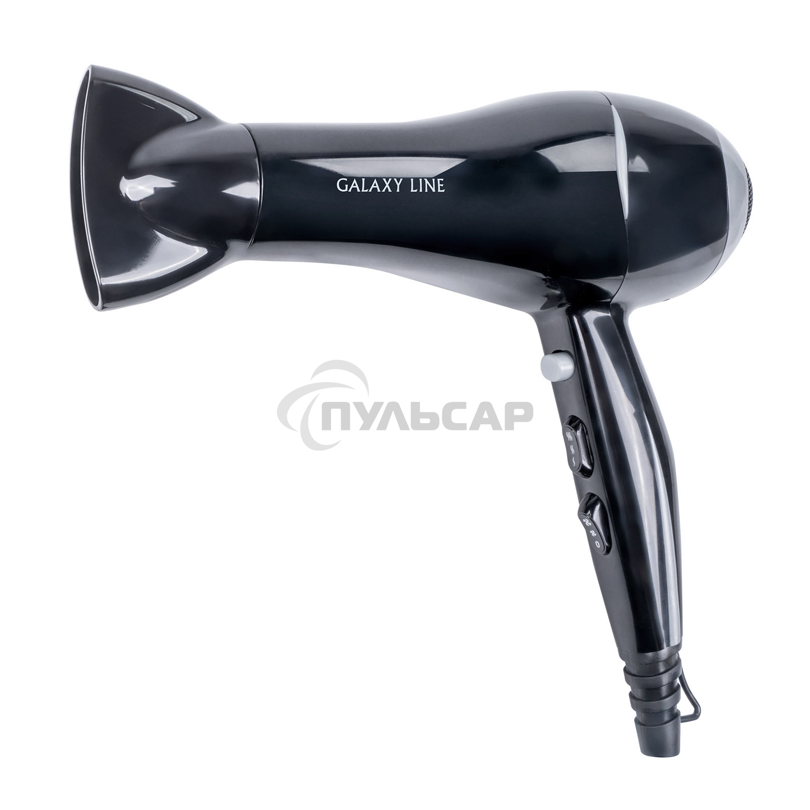 Фен для волос Galaxy Line GL 4334, черный, 2100 Вт, 2 скорости потока воздуха, 3 температурных режима, функция 