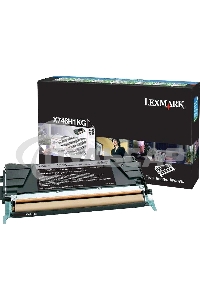 Картридж лазерный LEXMARK черный для Lexmark X746de\nLexmark X748de\nLexmark X748dte 12к