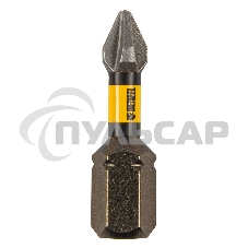 Набор бит торсионных PH1x25 мм, лазерная обработка шлица, сталь S2, 10 шт. Denzel